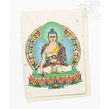 Shakyamuni Buddha mártott papír (LOKTA) képeslap