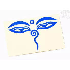 Buddha szeme matrica, közepes kék