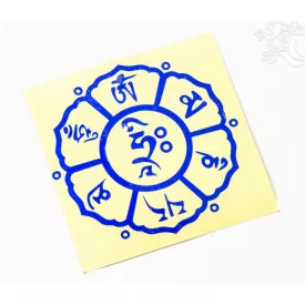 Om Mani Padme Hum matrica, közepes kék