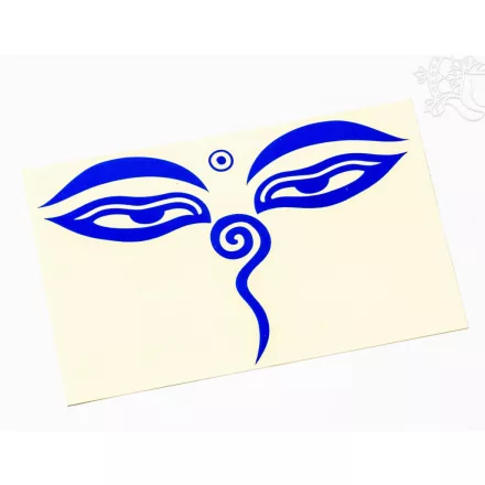 Buddha szeme matrica, nagy kék