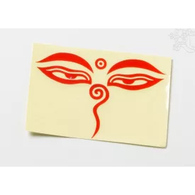 Buddha szeme matrica, közepes piros