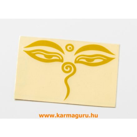 Buddha szeme matrica, közepes arany