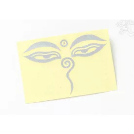 Buddha szeme matrica, közepes ezüst