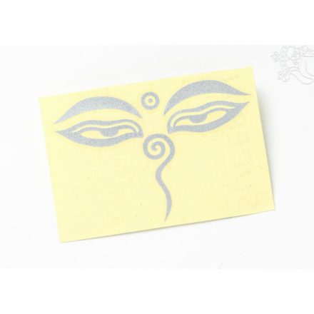 Buddha szeme matrica, közepes ezüst