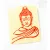 Buddha fej matrica, közepes piros