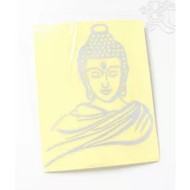 Buddha fej matrica, közepes ezüst