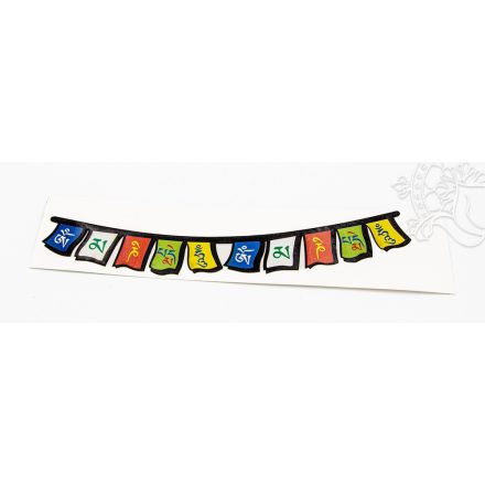 Om Mani Padme Hum zászló alakú matrica - 32 cm