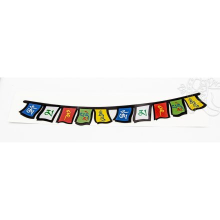 Om Mani Padme Hum zászló alakú matrica - 45 cm