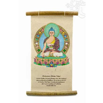 Shakyamuni Buddha mártott papír (LOKTA) fali függő