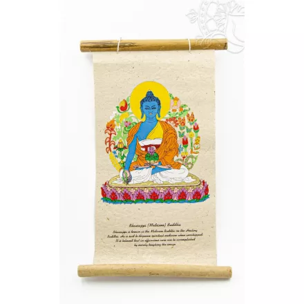 Gyógyító Buddha mártott papír (LOKTA) fali függő
