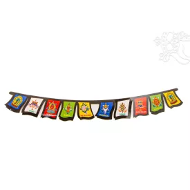 Tibeti motívumos zászló alakú matrica - 45 cm