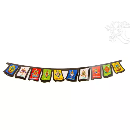 Tibeti motívumos zászló alakú matrica - 45 cm