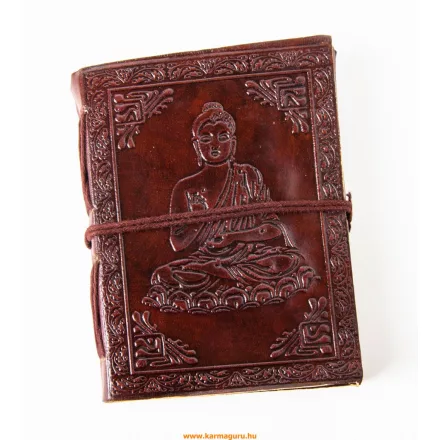 Bőr kötésű jegyzetfüzet - Buddha - 9 x 12 cm 