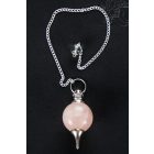 Rózsakvarc gömb inga