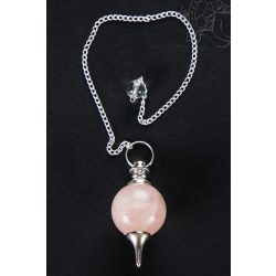 Rózsakvarc gömb inga