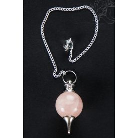 Rózsakvarc gömb inga