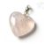 Rózsakvarc szív alakú kristály medál