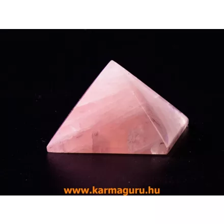 Rózsakvarc energetizáló piramis - 5,5 cm