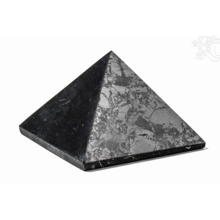 Shungit energetizáló piramis, nagy, 6x5,5 cm
