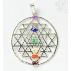 Sri Yantra medál 7 csakra kővel
