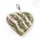 Óceán jáspis szív alakú medál