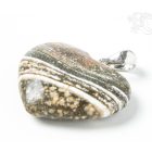 Óceán jáspis szív alakú medál