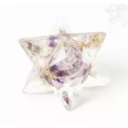 Orgonit merkaba kristály, ametiszt