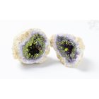 Lila-arany kvarc geóda - 7 cm