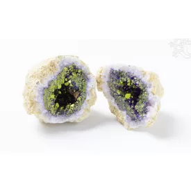 Lila-arany kvarc geóda - 7 cm