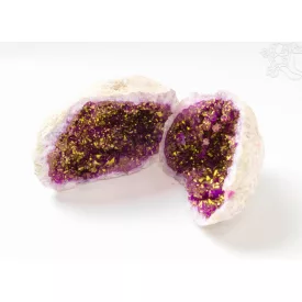 Pink-arany kvarc geóda - 12 cm