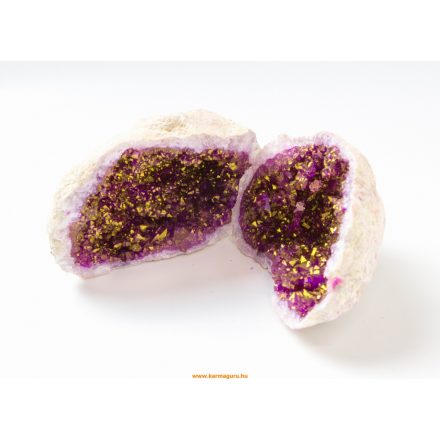 Pink-arany kvarc geóda - 12 cm