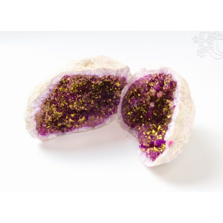 Pink-arany kvarc geóda - 12 cm