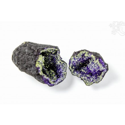 Lila-arany kvarc geóda - 5 cm