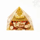 Orgonit energetizáló piramis, Meru csakra (Srí yantra) kagylókkal