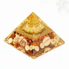 Orgonit energetizáló piramis, Meru csakra (Srí yantra) kagylókkal