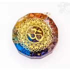 Orgonit kristály medál, Om mandala