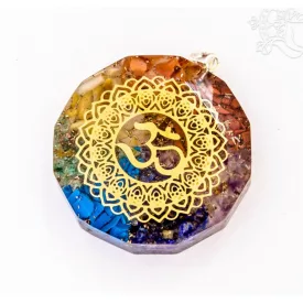 Orgonit kristály medál, Om mandala