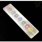 Szelenit kristály energetizáló lap, 7 csakra - 15 cm