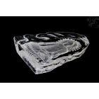 Buddha üveg szobor, asztali dísz