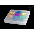 Szelenit kristály - 7 csakra, négyzet