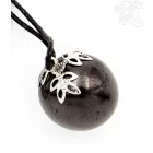 Shungit gyöngy medál, zsinórral – 2 cm
