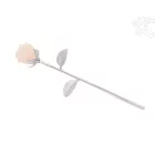 Rózsakvarc rózsa fém szárral – 23 cm