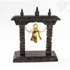 Fém csengő, tartóval