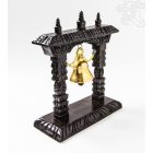 Fém csengő, tartóval