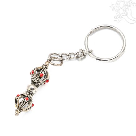 Fém dorje kulcstartó - kövekkel