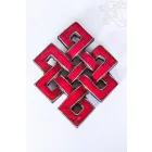 Fa végtelen fali dísz korall színű kő berakással