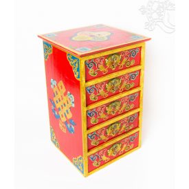 Sárkányos 4 fiókos szekrény végtennel, dupla dorjeval