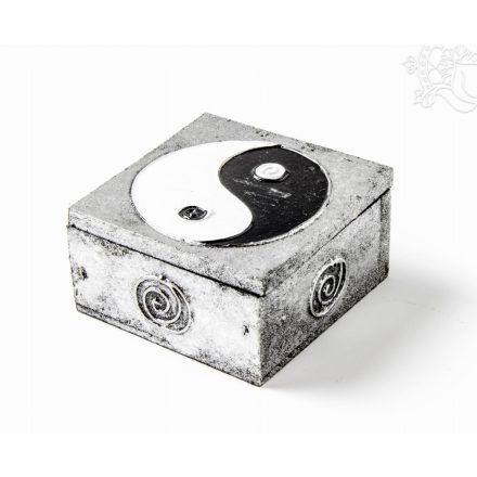 Ezüst fa karkötő doboz Jin-jang