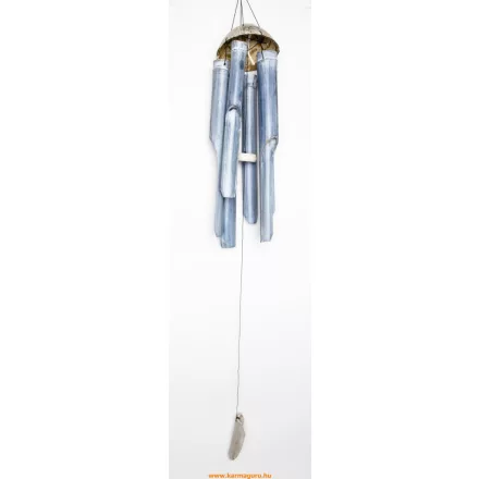Bambusz szélcsengő, kék - 70 cm
