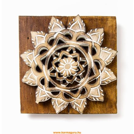 Mandala fa falikép, antikolt színű - 20 cm